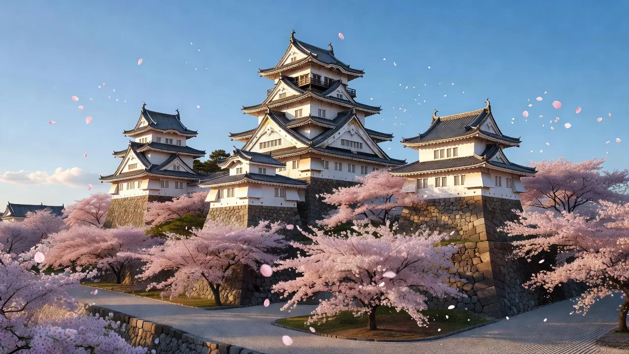 桜咲く姫路城