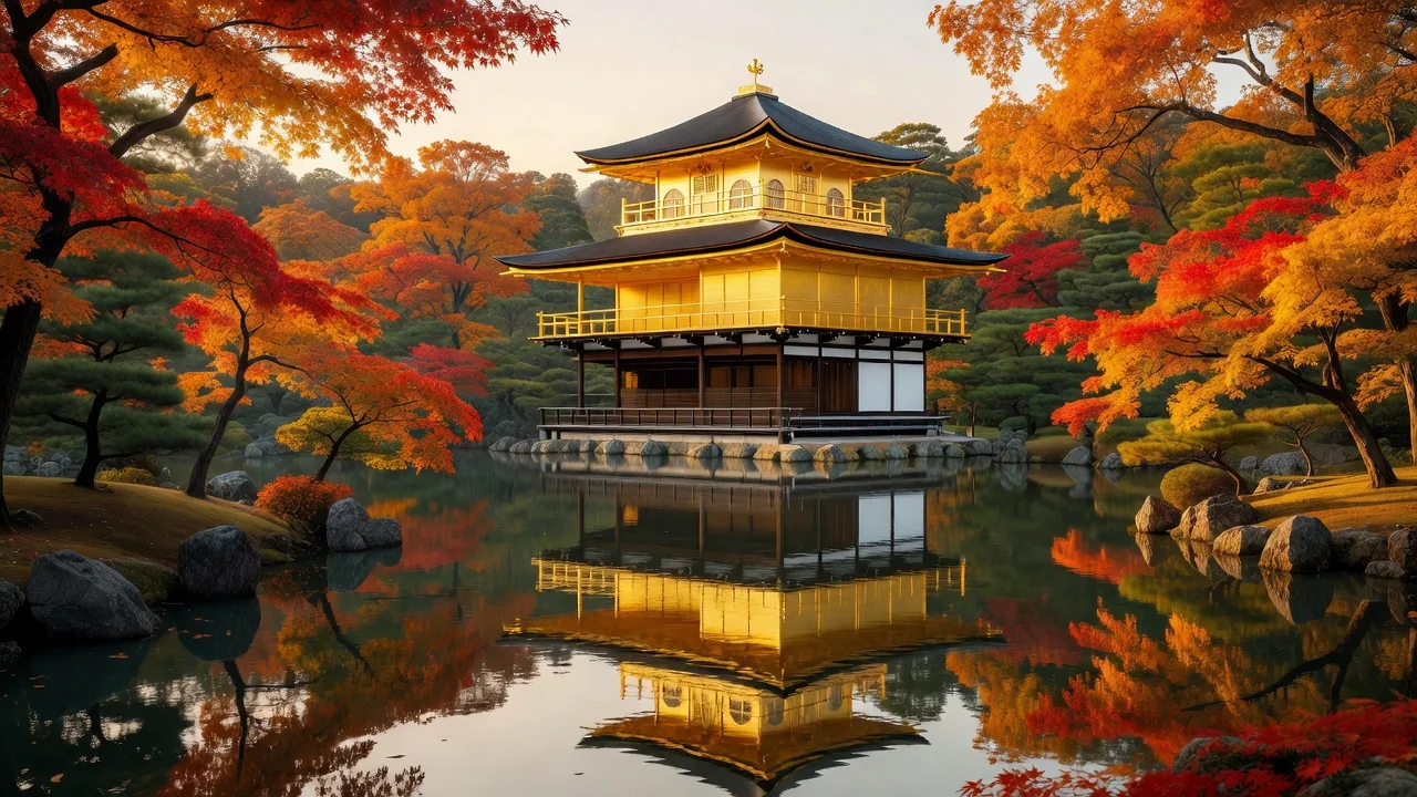 金閣寺の秋